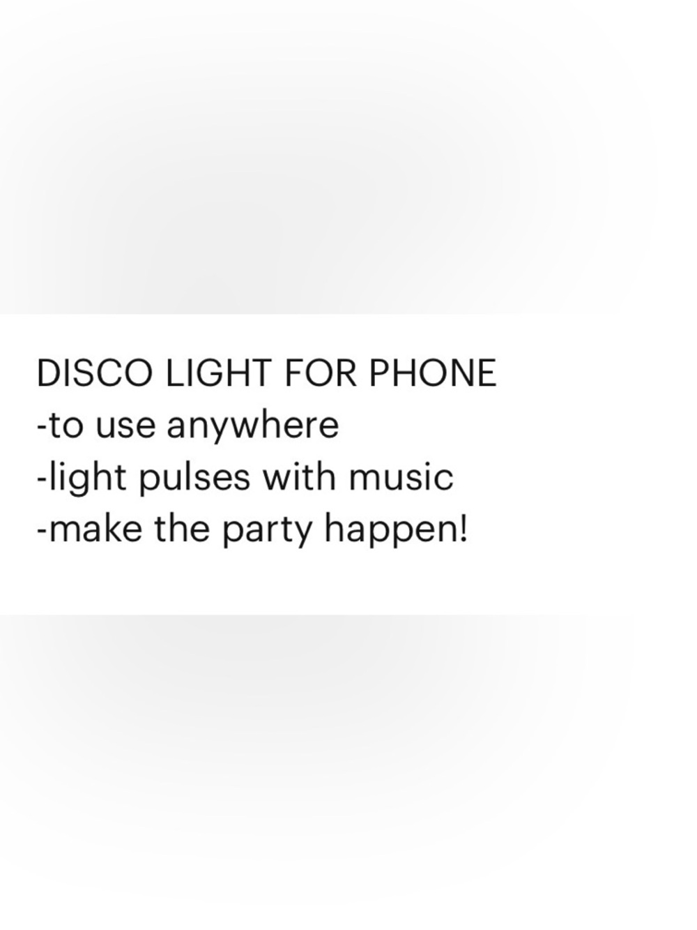 Kikkerland Phone Disco Light - Black/Clear Party Light for iPhone - Picture 5 of 5